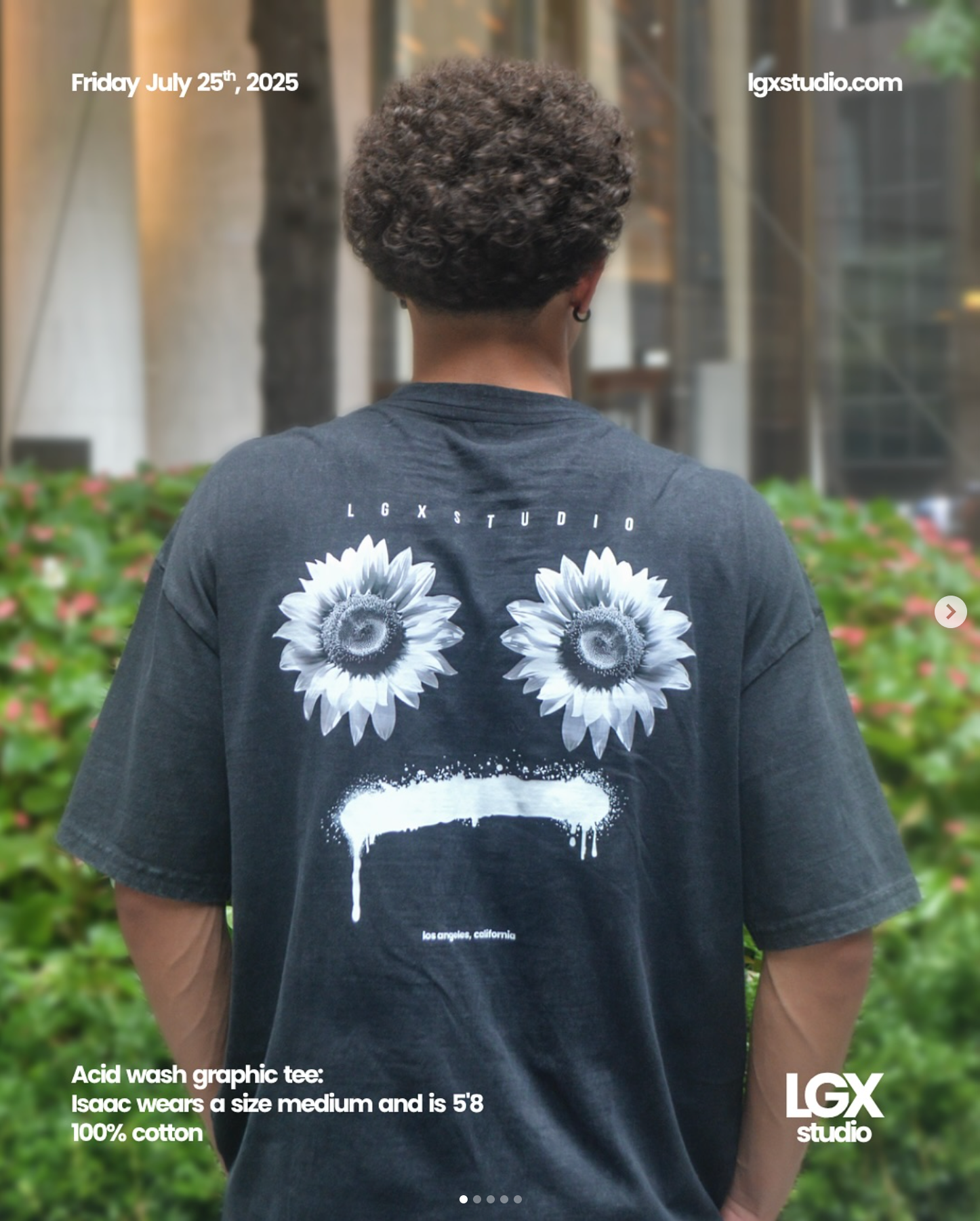 Acid wash graphic tee - Urban Flower – LGXstudio